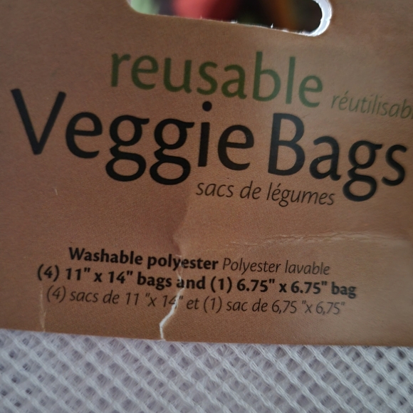 Natural Home Veggie Mesh Bags Reusable Qty 5 & Evri Onion Keeper Bag New - Picture 4 of 6